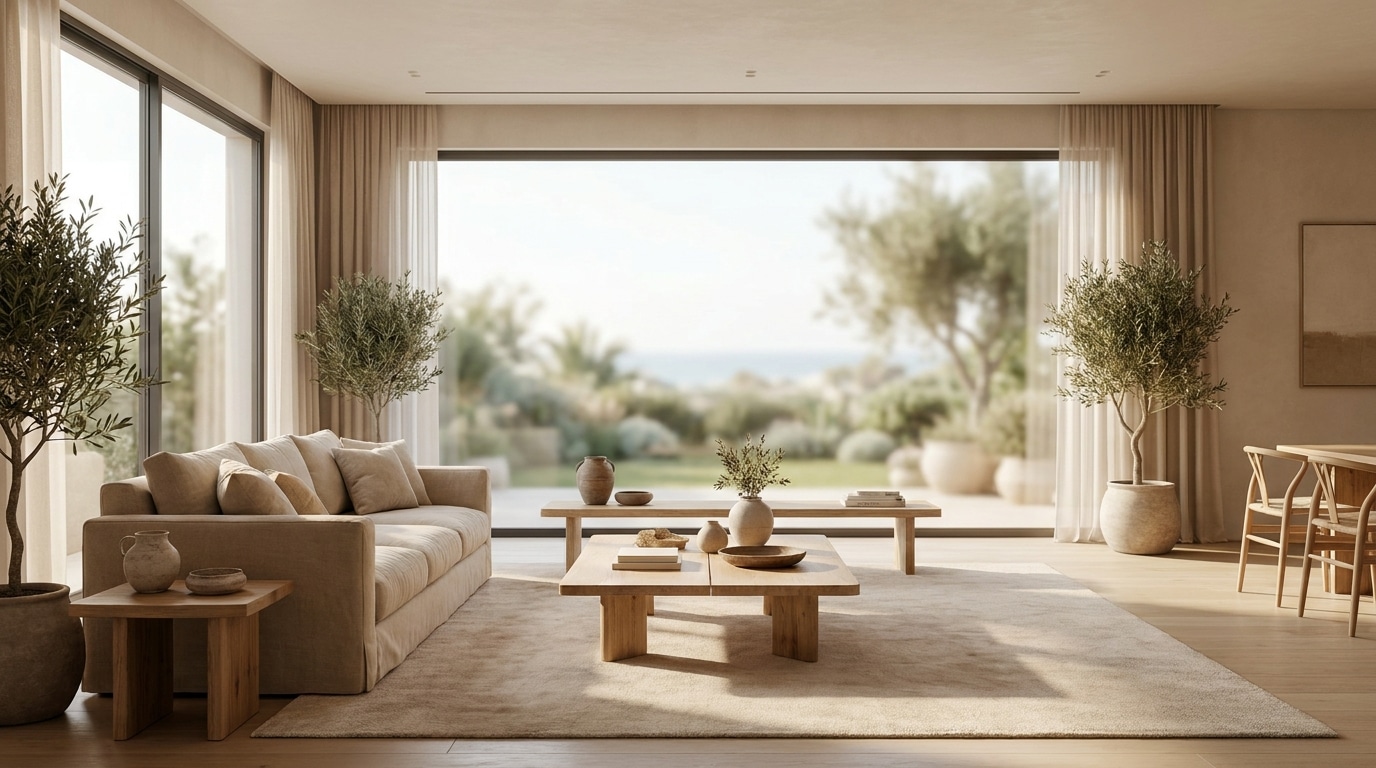 אווירה שלווה של בית בהרצליה המוכן לקראת טיפול דיקור סיני עד הבית